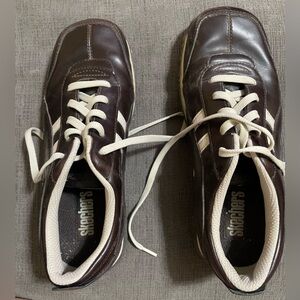 Skechers Women’s Leather Upper Brown Casual Shoes